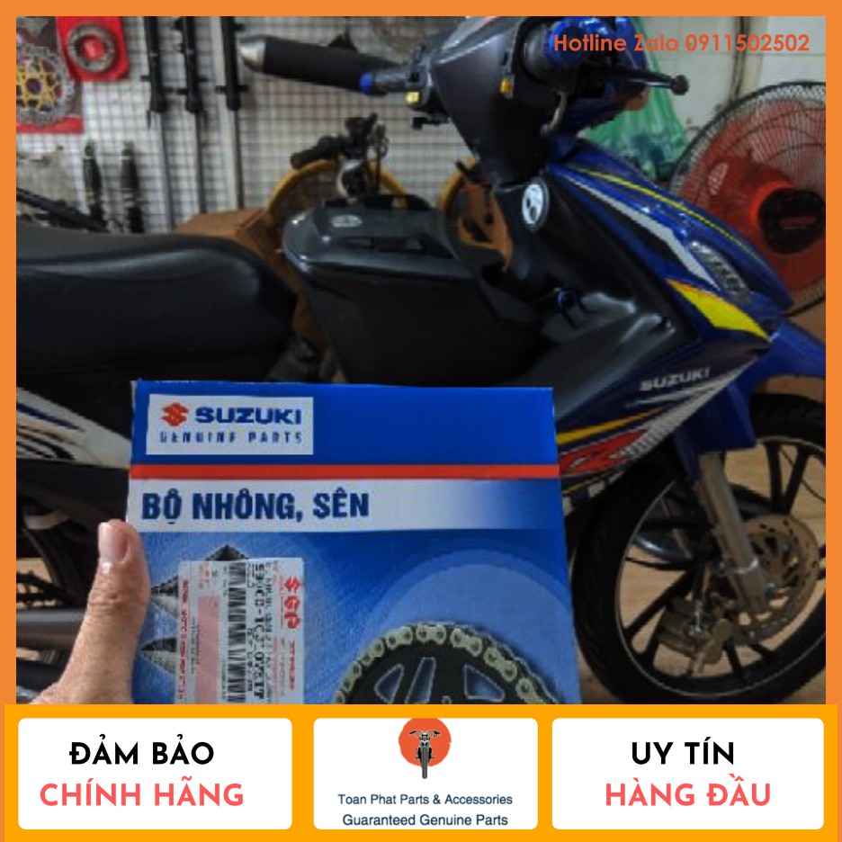 Bộ nhông sên đĩa cho Axelo 125 NHẬP KHẨU CHÍNH HÃNG SUZUKI INDONESIA