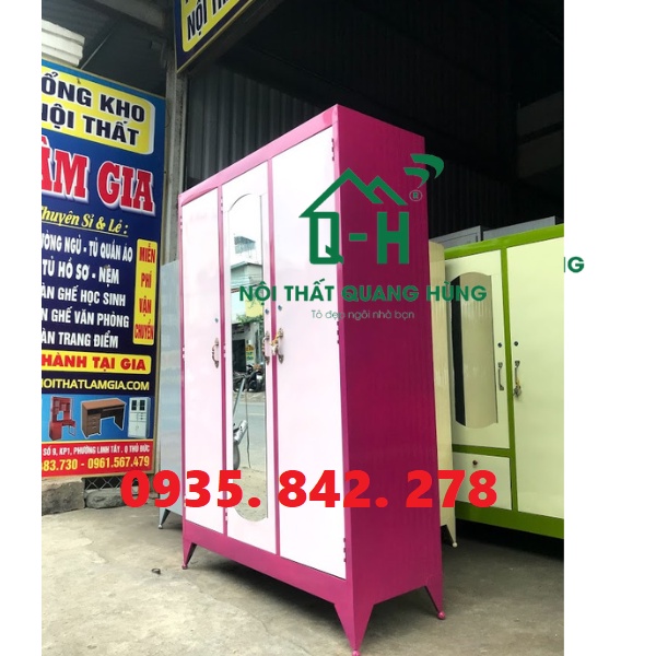 TỦ SĂT 3 CÁNH SƠN DẦU CAO CẤP