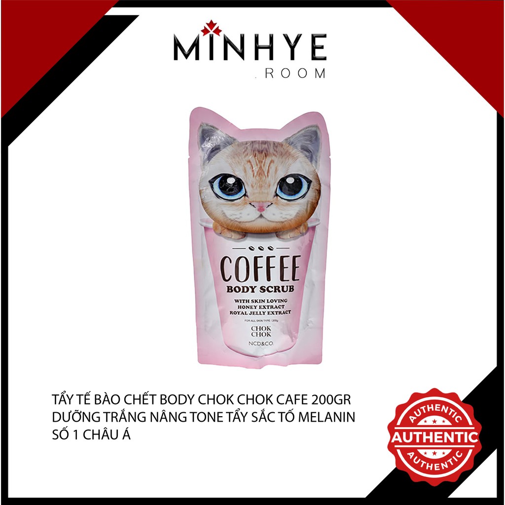 Tẩy Tế Bào Chết Body Cafe Chok Chok Dưỡng Trắng Nâng Tone Số 1 Châu Á 200Gr