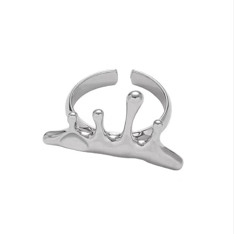 Nhẫn Đeo Tay Hình Giọt Nước Đính Đá zircon Phong Cách hip hop Thời Trang Cho Nữ