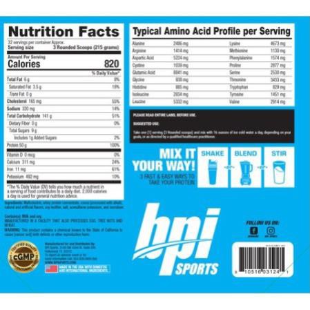 BPI BULK XL MUSCLE MASS GAINER - SỮA TĂNG CÂN CHẤT LƯỢNG 15LBS