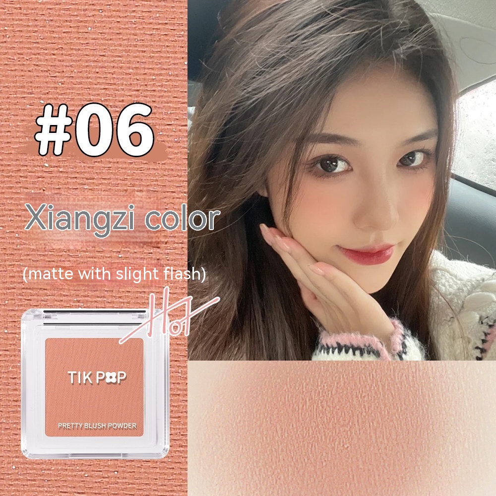 Phấn Má Hồng TIKPOP Màu Tím Lì Tự Nhiên Trang Điểm Sống Động