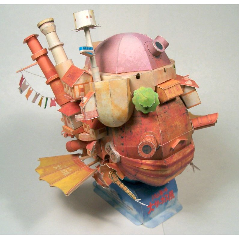 Ghép hình mô hình giấy 3D anime Howl's Moving Castle author - Paper Craft