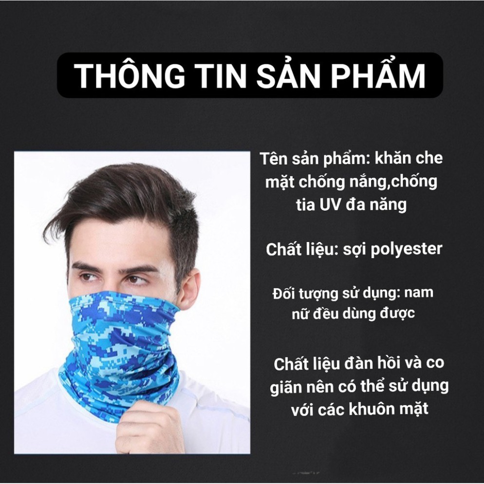 Bộ Combo Gang Tay Và Khăn Che Mặt Chống Nắng,Chống Tia UV Bảo Vệ Toàn Mặt