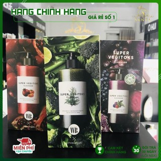 [FREESHIP- HÀNG CHÍNH HÃNG] Sữa Rửa Mặt Rau Củ Super Vegitoks Xanh 300ml