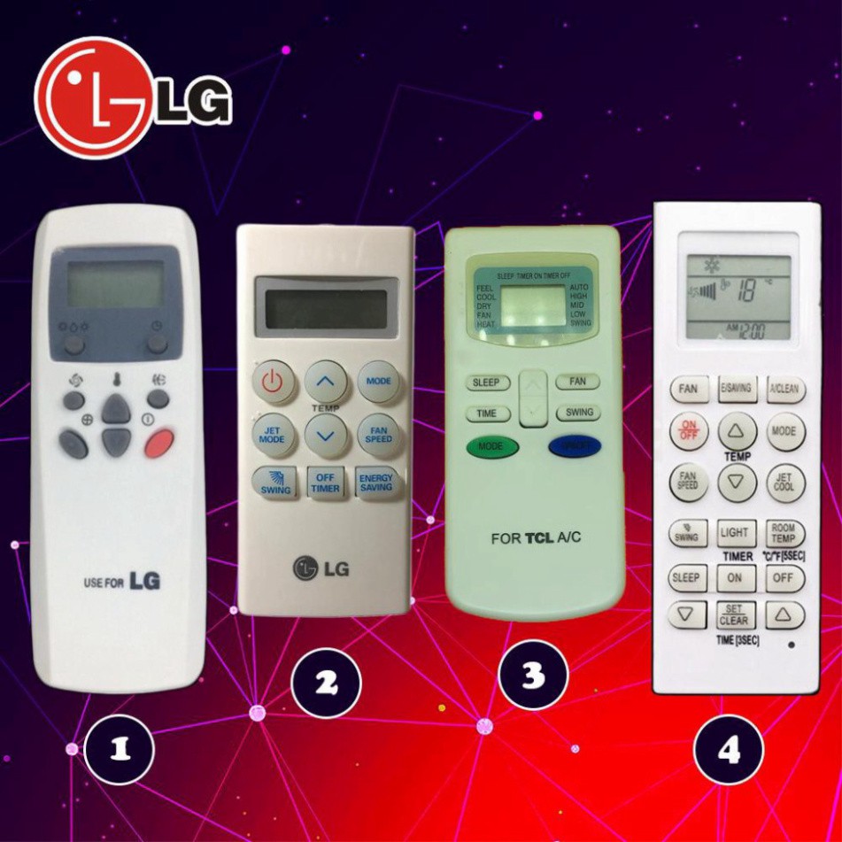 Điều khiển điều hoà LG Remote máy lạnh LG Mẫu Đẹp Phím Mềm