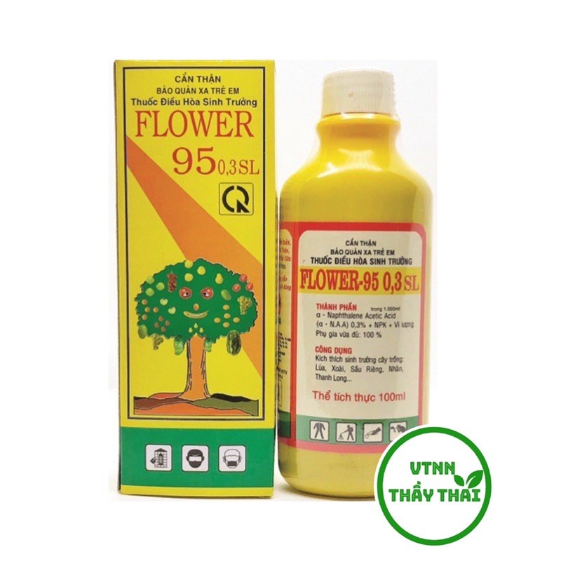 F95 100ml - Flower 95 0.3SL Kích thích sinh trưởng Kích thích ra hoa, tăng đậu quả Lúa – Xoài Sầu riêng