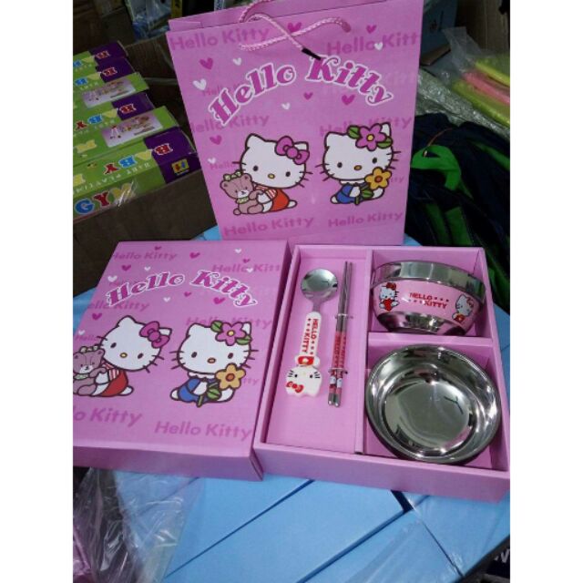 FREESHIP - BỘ BÁT ĐŨA DOREMON VÀ HELLO KITTY