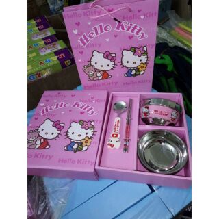 Freeship - bộ bát đũa doremon và hello kitty