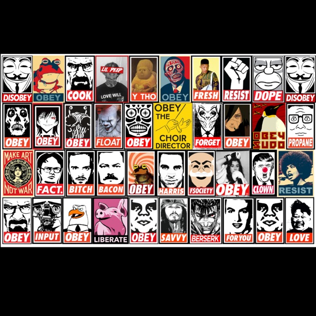 Set sticker Obey chống nước