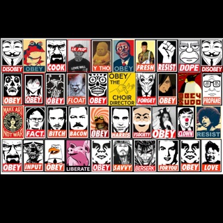 Set sticker Obey chống nước