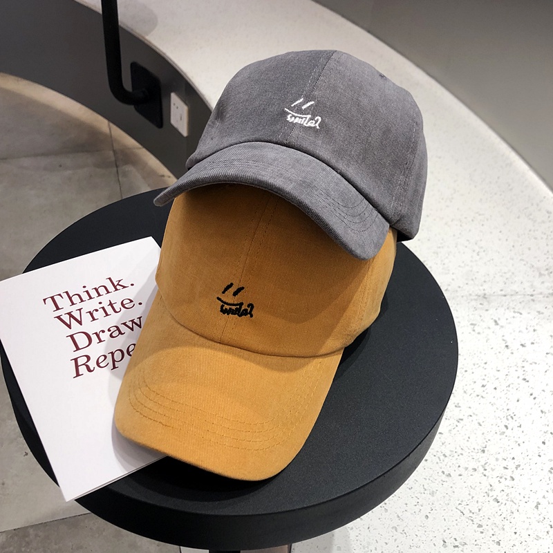 Mũ lưỡi trai họa tiết mặt cười phong cách hip hop cá tính thời trang