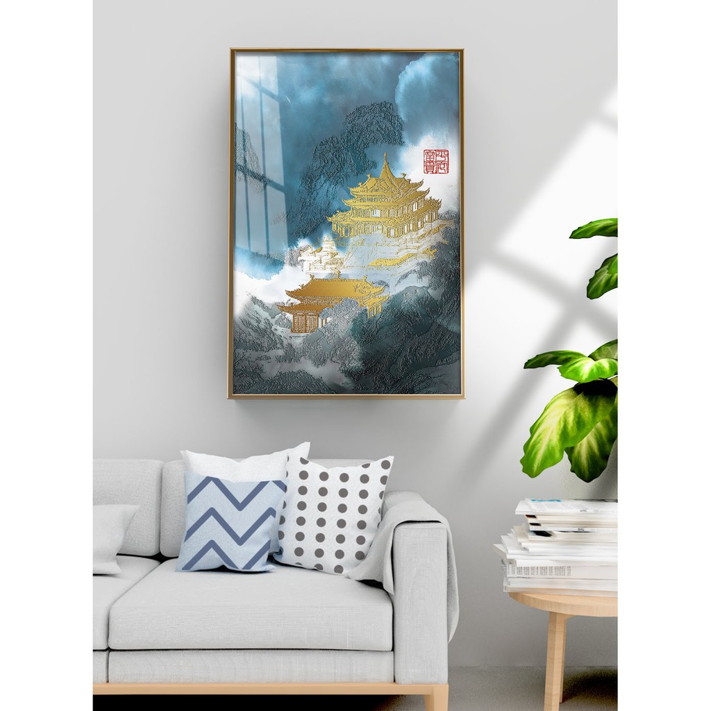 TRANH  TREO TƯỜNG  CỠ ĐẠI - GIÁ RẺ KÈM KHUNG -PHONG CÁCH BẮC ÂU TRỪU TƯỢNG- MELYHOME- TB3FGC43