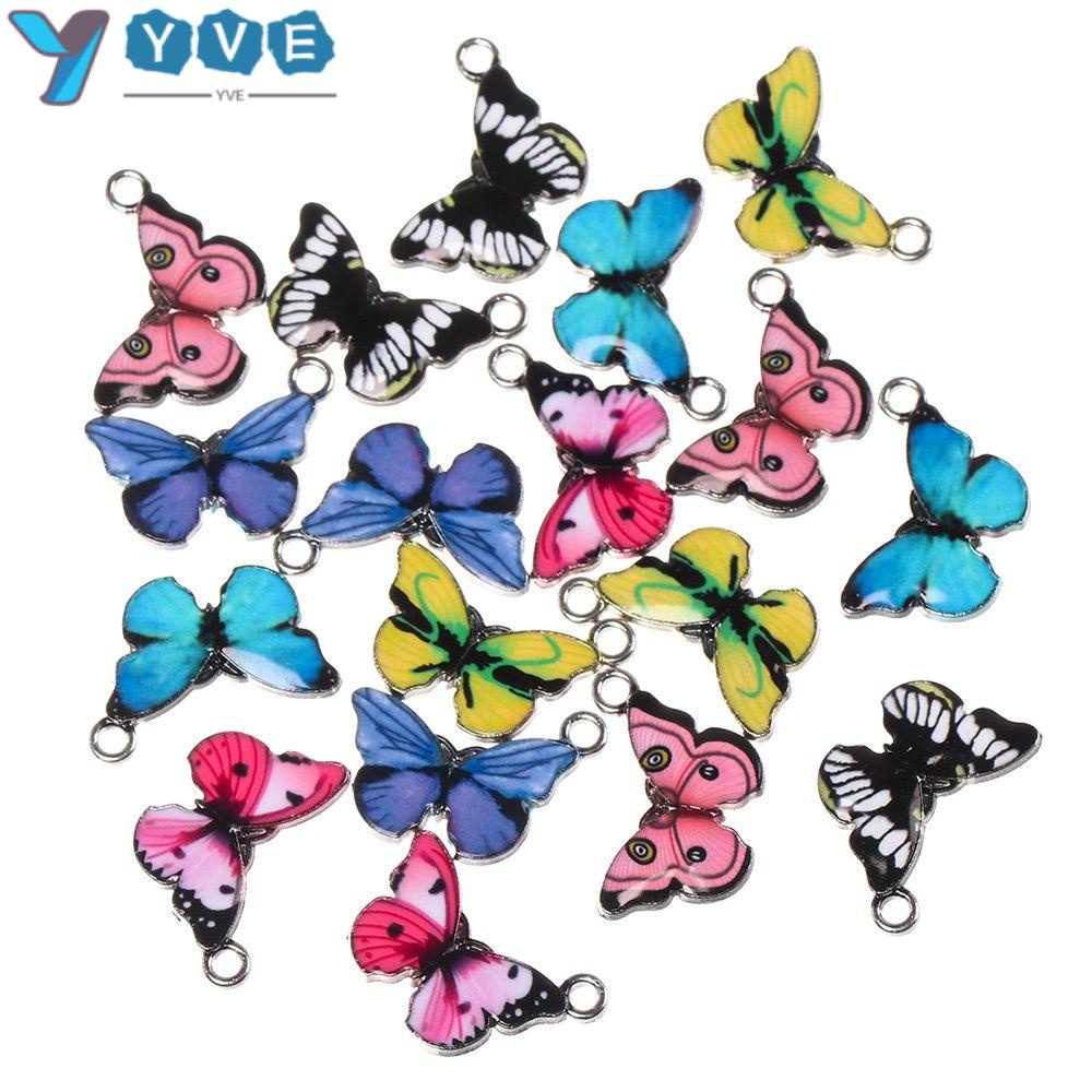 HANDMADE BUTTERFLY CHARMS Set 10 Mặt vòng cổ Hình Bướm