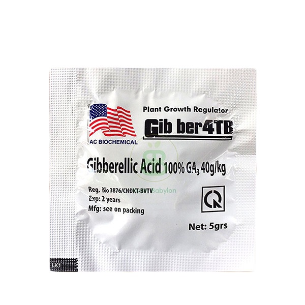 Chế phẩm Phân Bón Lá Gibber 4TB GA3 - Gibberellic Acid 100% - Kích thích bật chồi cây trồng cực mạnh