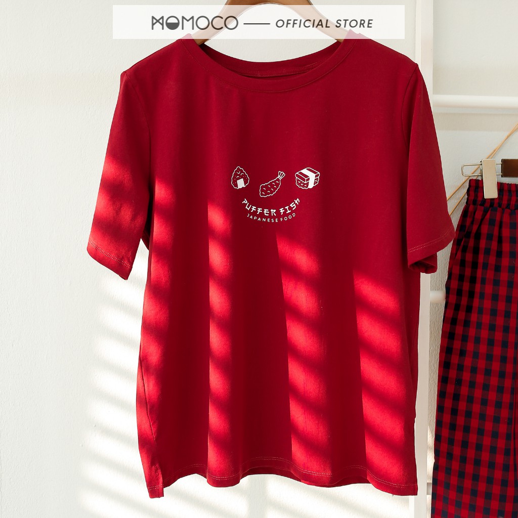 Áo Thun 100% Cotton MOMOCO In Slogan Cá Tính Độc Đáo Chất Liệu Thoáng Mát Freesize  M1608