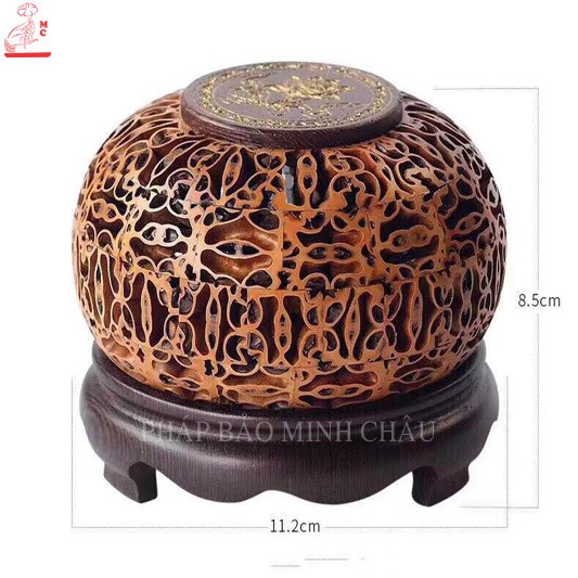 [PHÁP BẢO MINH CHÂU] LƯ XÔNG GỖ TRÒN 10CM