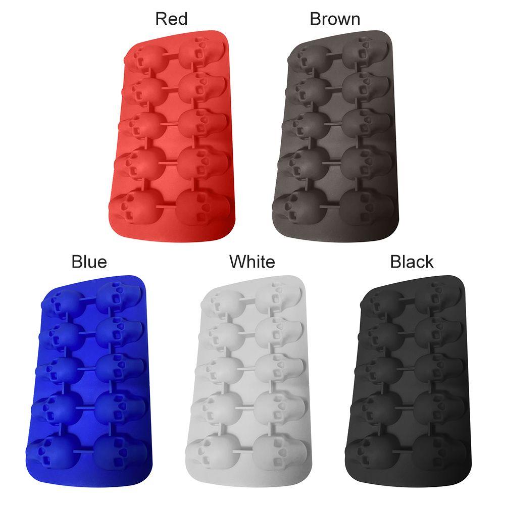 YNATURAL Khuôn Làm Sô Cô La / Cocktail Hình Đầu Lâu 3D10 Ô