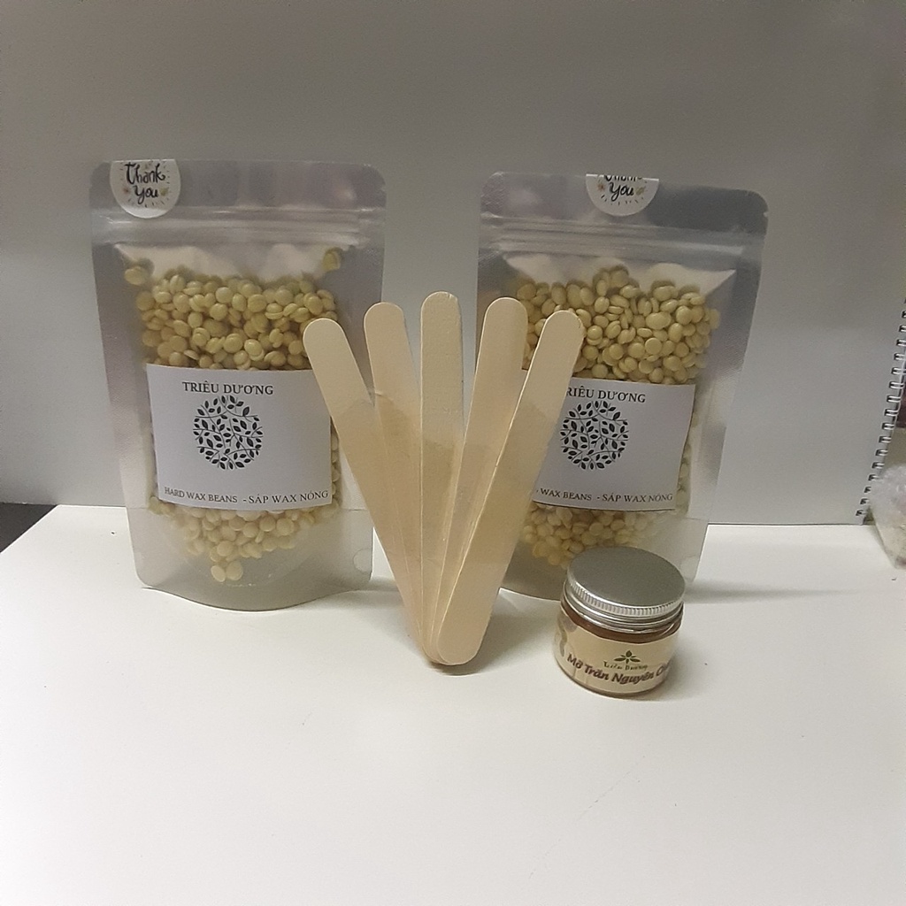 (COMBO) SÁP WAX LÔNG NÓNG HẠT ĐẬU 100gr + 10 QUE WAX | BigBuy360 - bigbuy360.vn