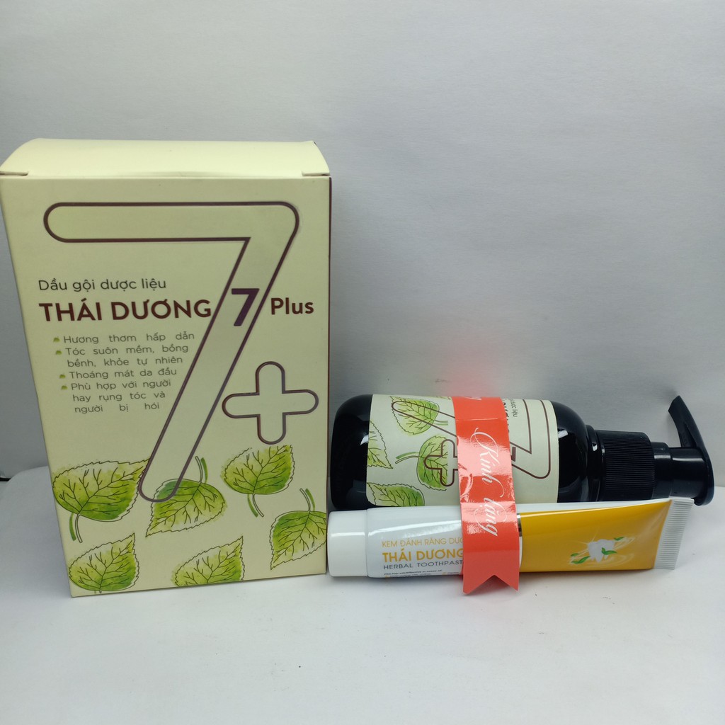 Dầu gội dược liệu Thái Dương 7 Plus chai 100ml (tặng kem đánh răng dược liệu Thái Dương tuýp 20g)