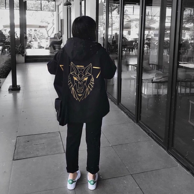 Áo khoác dù nam nữ unisex đầu sói Handes có size lớn- ảnh thật | BigBuy360 - bigbuy360.vn