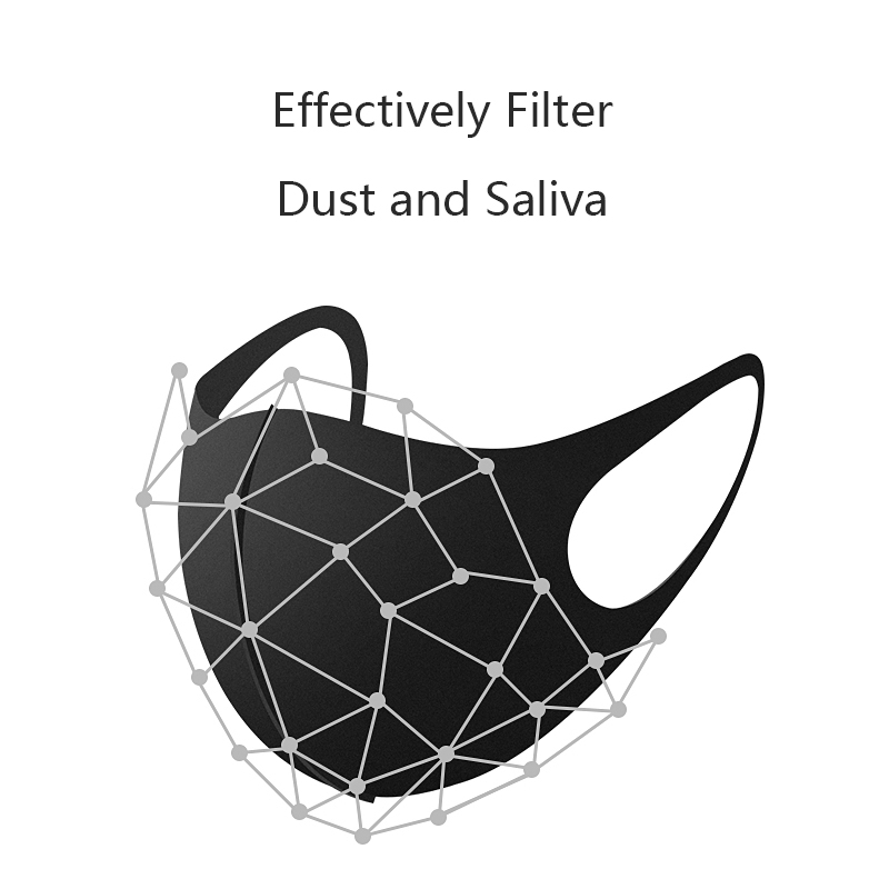 【Ready Stock】 Reusable Soft Antibacterial Mask Fashion Dustproof Mask Anti-saliva Mask