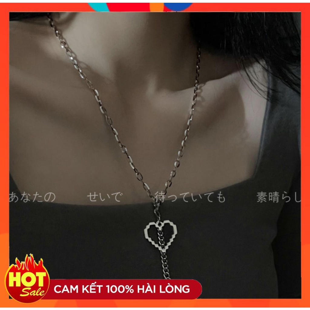 [HOT] VÒNG CỔ DÂY CHUYỀN HÌNH TIM PHONG CÁCH UNISEX THỜI TRANG HÀN QUỐC CÁ TÍNH NỔI BẬT 221VC002