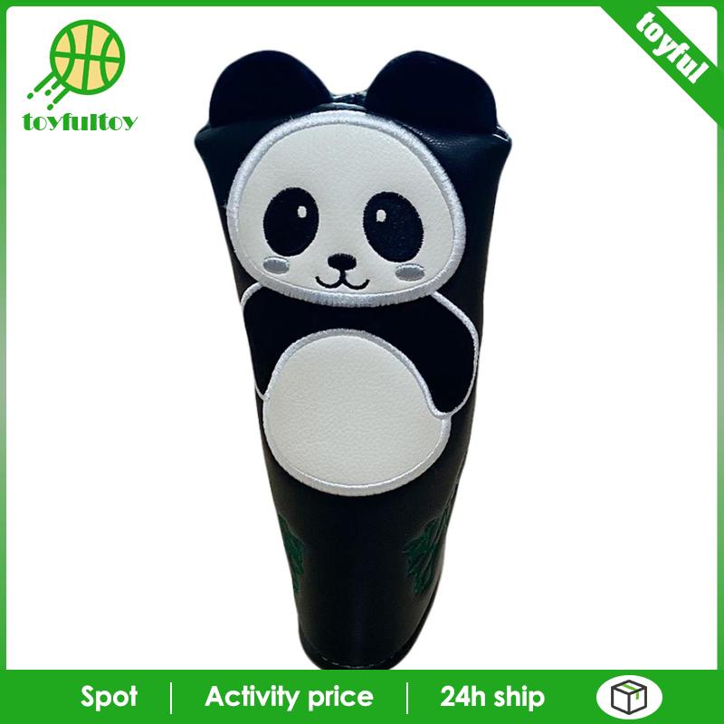 Vỏ Bọc Đầu Gậy Đánh Golf Bằng Da PU Thêu Họa Tiết Gấu Trúc Vui Nhộn Dễ Sử Dụng Cho Nữ