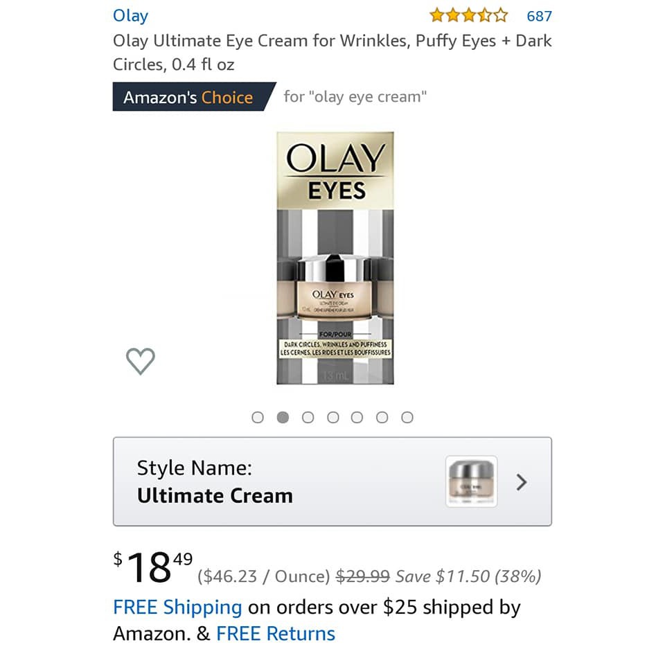 KEM DƯỠNG MẮT OLAY EYES ULTIMATE EYE CREAM 13ML CHÍNH HÃNG - 6269