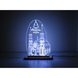 Mô hình đèn led 3d nhà thờ đức bà
