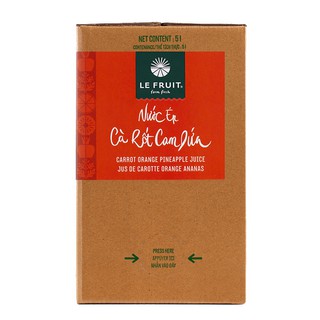 NƯỚC ÉP CÀ RỐT, CAM, DỨA #LEFRUIT (nguyên chất, không đường) - Hộp 5L
