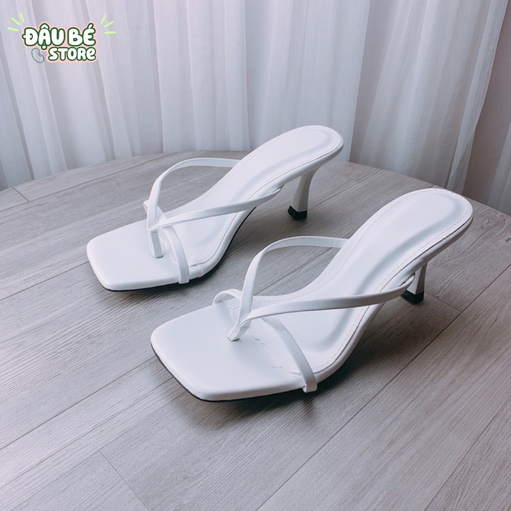 [Hot 2021] Dép Guốc Xăng- Đan Gót Nhọn Dây Mảnh 5 Phân - Kèm Ảnh Thật - Daube - D024