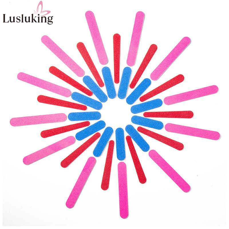 Bộ 50/100 thanh giũa móng tay LUSLUKING hai mặt 180/240