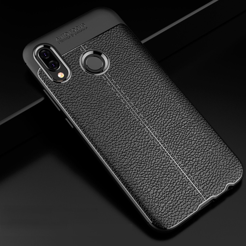 Ốp Lưng Auto Focus Vân Da Cho Huawei Nova 3e