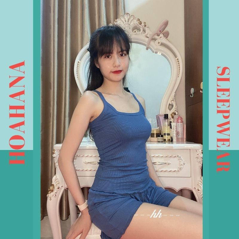 Bộ ngủ 2 dây thun tăm chất mát lạnh, Sét đồ ngủ hai dây sexxy co giãn TT - HOAHANA | BigBuy360 - bigbuy360.vn