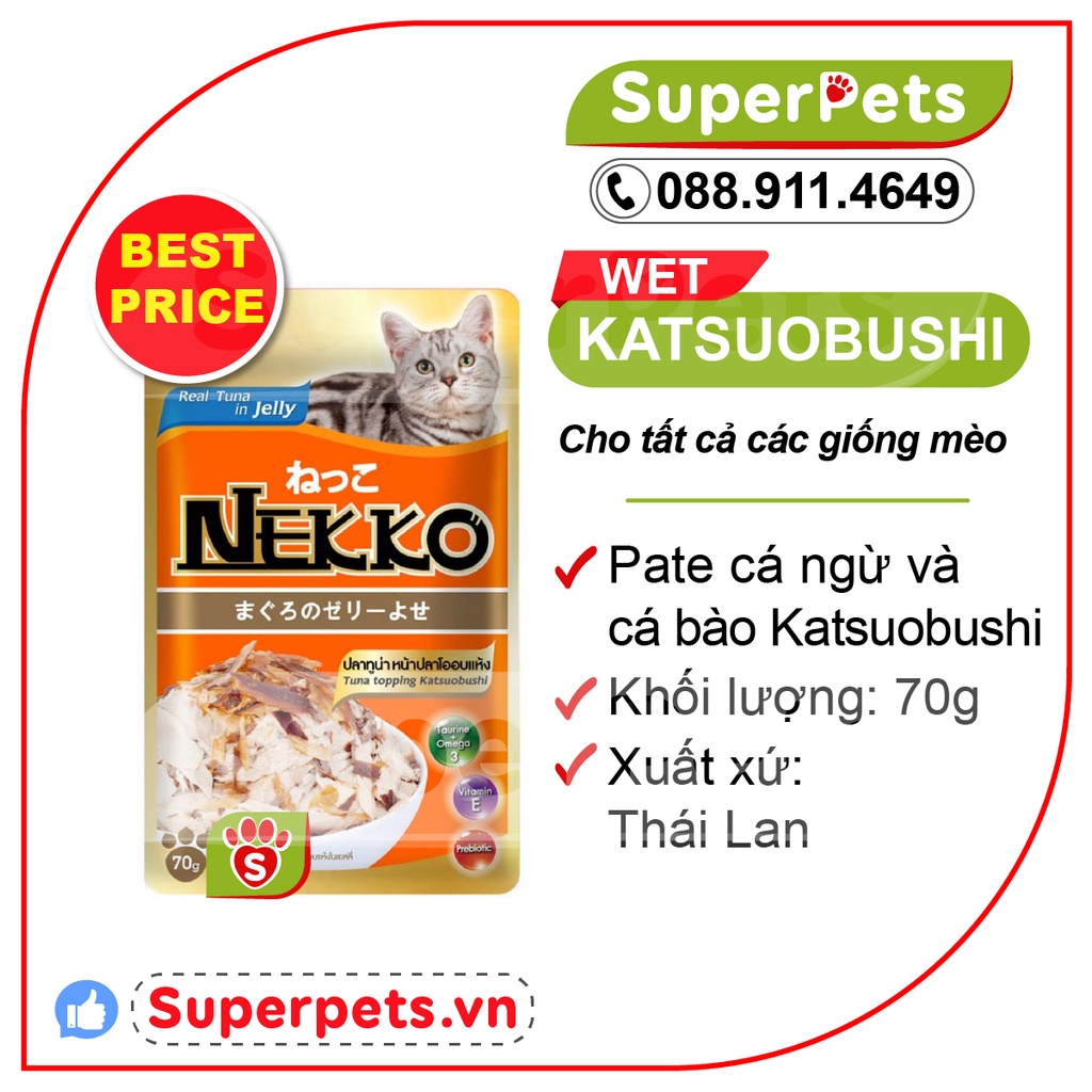 Pate Nekko Thạch GRAVY Cho Mèo Mọi Lứa Tuổi (70g) Nhâp Thái SUPERPETS VIỆT NAM