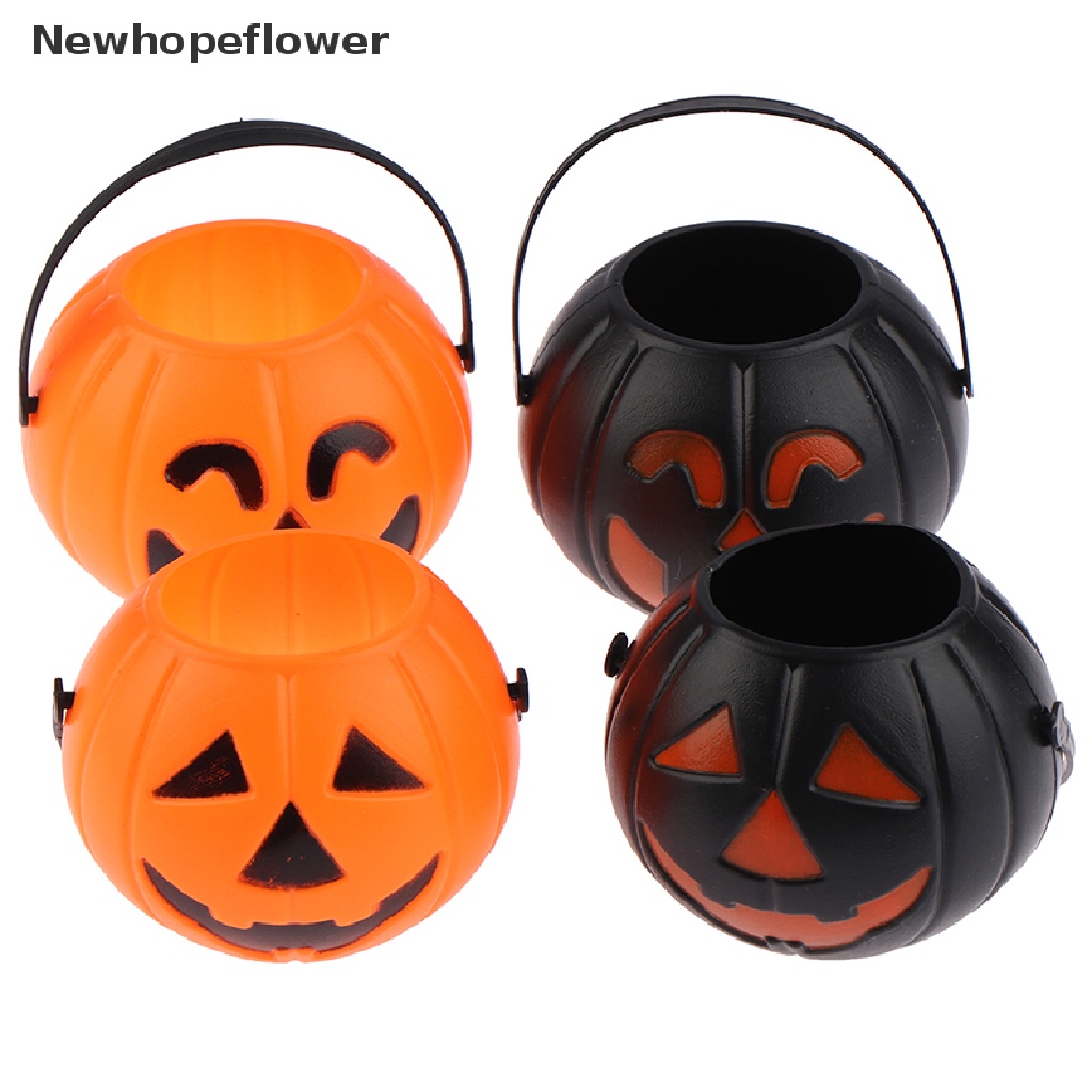 Xô nhựa hình bí ngô trang trí Halloween