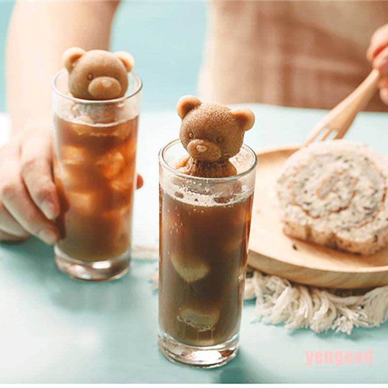 Khuôn Làm Rượu Whiskey / Cocktail Hình Gấu Nhỏ