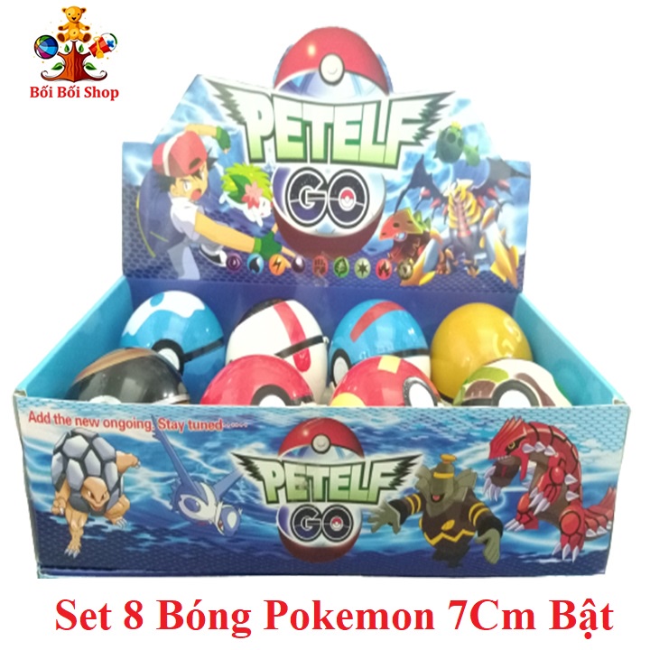Bộ Đồ Chơi Mô Hình Pokemon Và Bóng Pokeball, Bóng Pokemon 7Cm, Đồ Chơi Trẻ Em - Bối Bối Shop