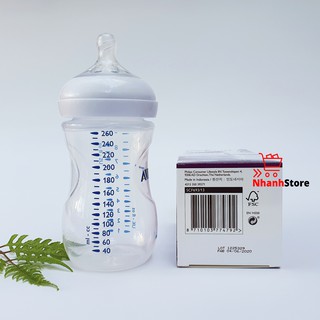 [Hộp đơn] Bình sữa Avent Nautural 260ml [Núm số 2, 1 tháng+]
