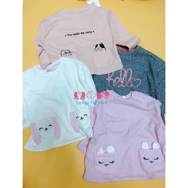 Áo len, áo nỉ hàng xuất dư xinh yêu cho bé gái