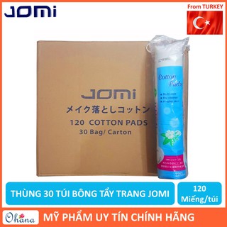 [Siêu Tiết Kiệm] Thùng 30 Bông Tẩy Trang JOMI 120 Miếng/Túi