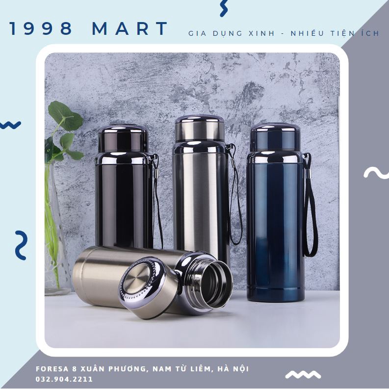 BÌNH GIỮ NHIỆT INOX SUS 304 Sang trọng, tiện lợi, giữ nhiệt 12 giờ