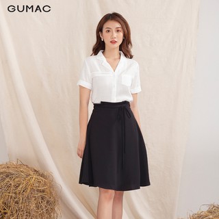 Váy xòe đai nơ va1066 gumac