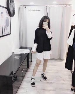 Áo Thun Phối Sơ Mi Cá Tính