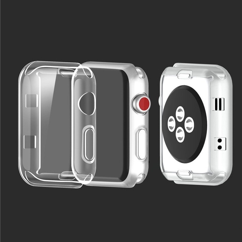 Ốp Bảo Vệ Toàn Diện 360 Độ Trong Suốt Cho Đồng Hồ 49MM 45MM 41MM 40MM 44MM 42MM 38MM Series 8 Ultra 7 6 SE 5 4 3 2 1