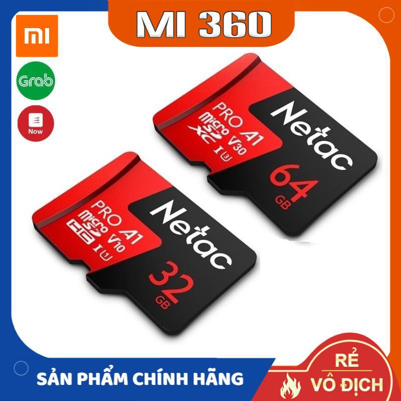 ✅ Chính Hãng✅ Thẻ nhớ microSDXC Netac Pro 32GB U3 4K V30 98MB/s✅  chuyên camera, máy quay và điện thoại