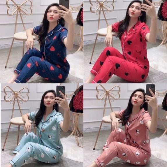 Bộ Pijama 🏆SALE🏆  Quần áo Pijama Kate thái lan Big Size Đồ Ngủ Mặc Nhà Tay Ngắn Quần Dài Chất Đẹp Nhiều Màu 😍