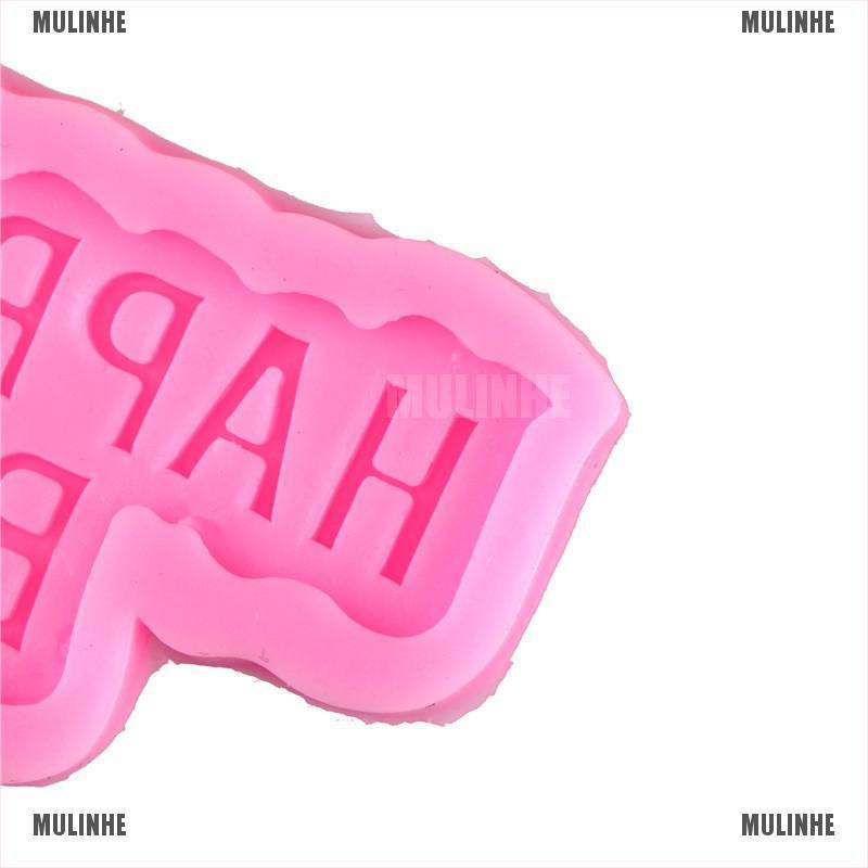 Khuôn silicone trang trí bánh tạo hình chữ Happy birthday