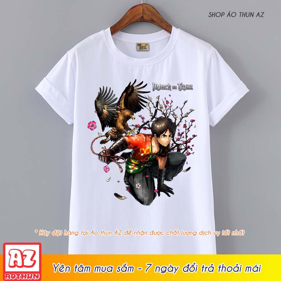 Áo thun Attack on Titan Eren Yeager - Mẫu mới Cotton Thái M2603